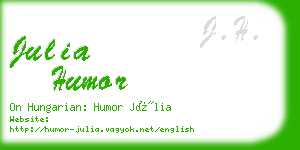 julia humor business card